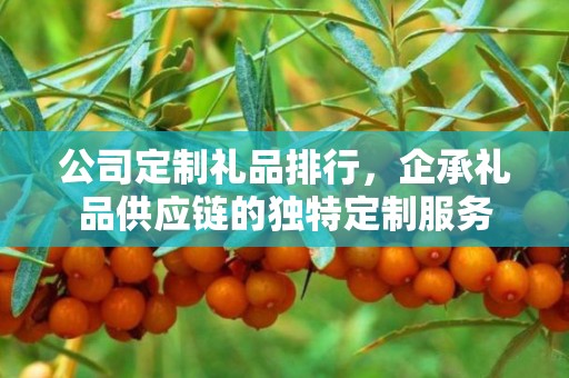 公司定制礼品排行，企承礼品供应链的独特定制服务